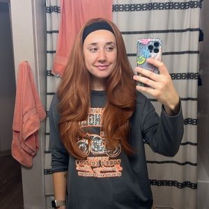 26” inch JB extensions copper headband wig